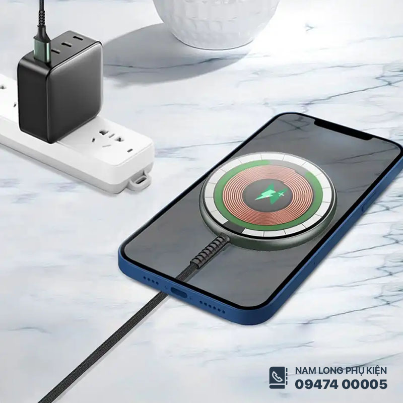 Cáp sạc không dây WiWU M14 15W WiWU cho điện thoại – Nam Long Mobile