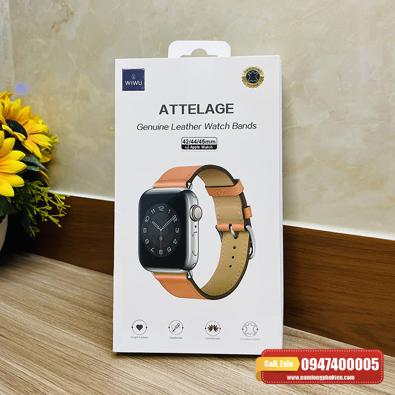Dây đồng hồ Apple Watch Wiwu Attelage Leather – Nam Long Mobile