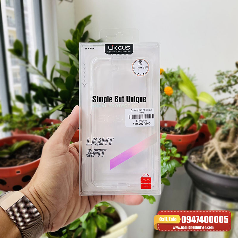 Ốp lưng Galaxy S21 FE Likgus trong suốt chính hãng – Nam Long Mobile