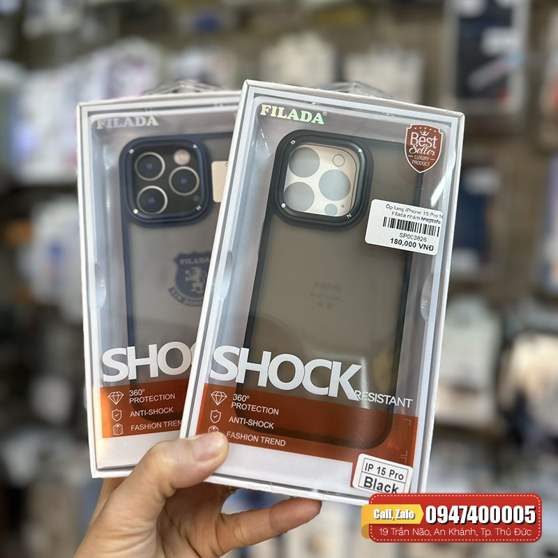 Ốp lưng iPhone 15 Pro FILADA lưng nhám – Nam Long Mobile