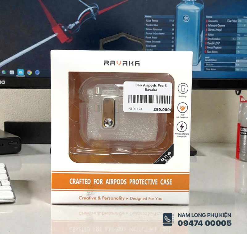 Bao Airpods Pro 3 trong suốt Ravaka Cara – Nam Long Mobile