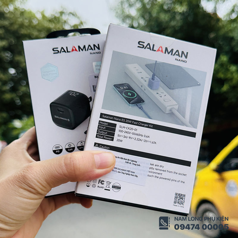 Bộ Sạc Nhanh iPhone 20W Lightning Salaman Chính Hãng – Nam Long Mobile