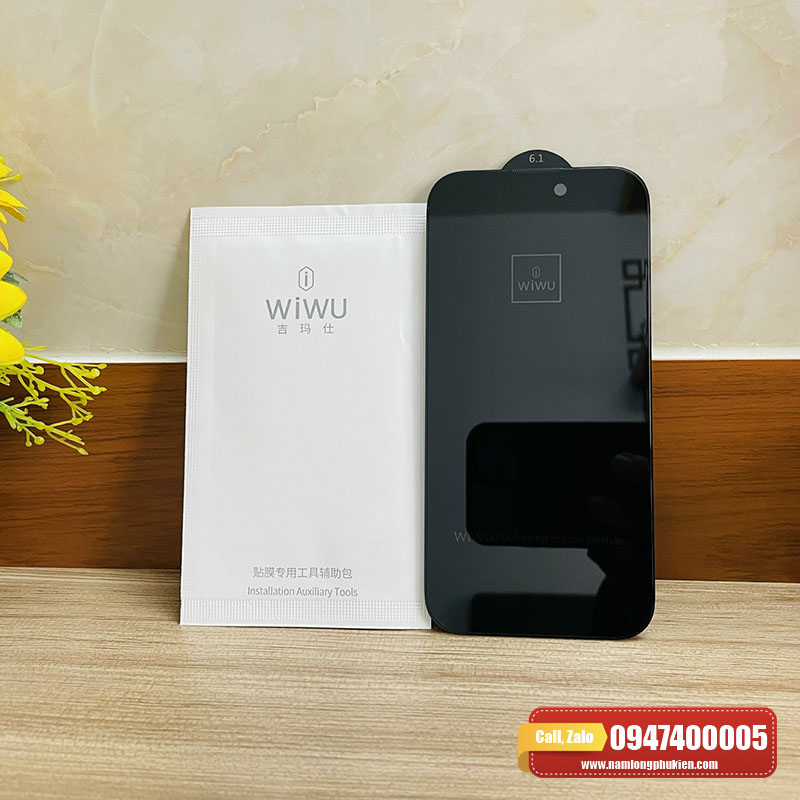 Cường lực iPhone 14 Pro chống nhìn trộm WiWU chính hãng