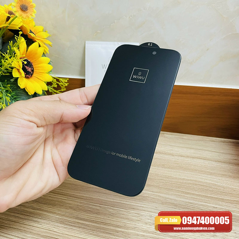 Cường lực iPhone 14 Pro chống nhìn trộm WiWU chính hãng