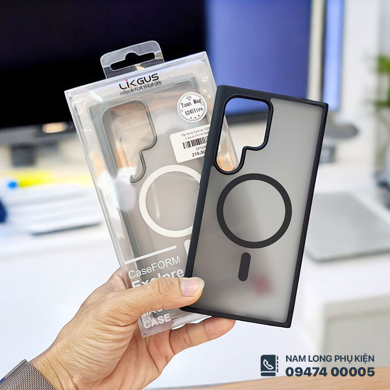 Ốp lưng Galaxy S25 Ultra Likgus nhám Magsafe – Nam Long Mobile