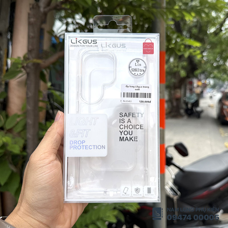 Ốp lưng Galaxy S26 Ultra trong suốt Likgus chính hãng – Nam Long Mobile