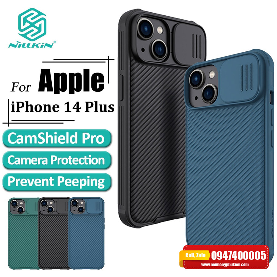 Ốp lưng iPhone 14 Plus Nillkin Camshield Pro chính hãng – Nam Long Mobile