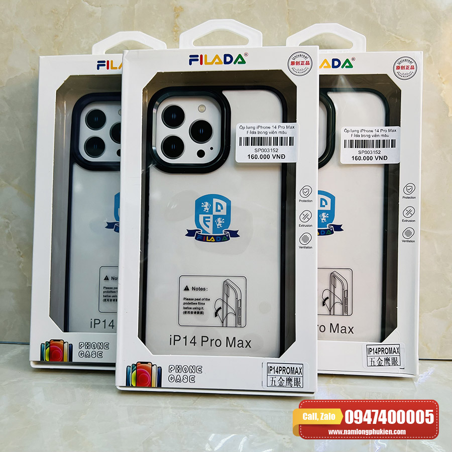 Ốp lưng iPhone 14 Pro Max Filada trong viền màu – Nam Long Mobile