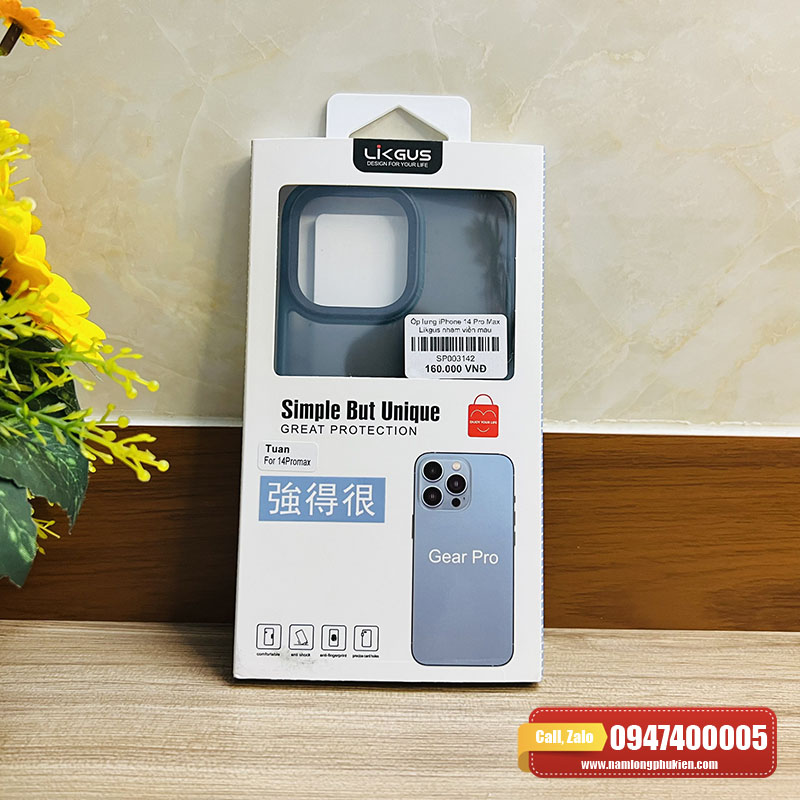 Ốp lưng iPhone 14 Pro Max Likgus lưng nhám chống sốc tốt – Nam Long Mobile