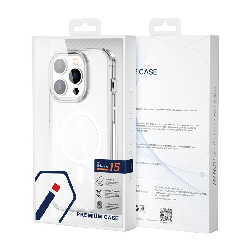 Ốp lưng iPhone 15 Pro Max WiWU Crystal Magnetic – Nam Long Mobile