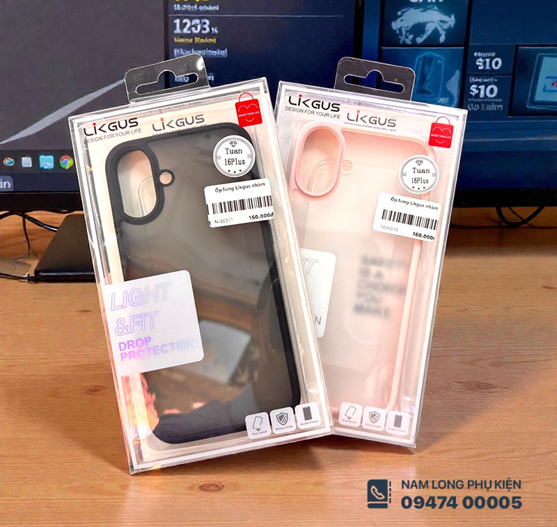 Ốp lưng iPhone 16 Plus Likgus nhám – Nam Long Mobile