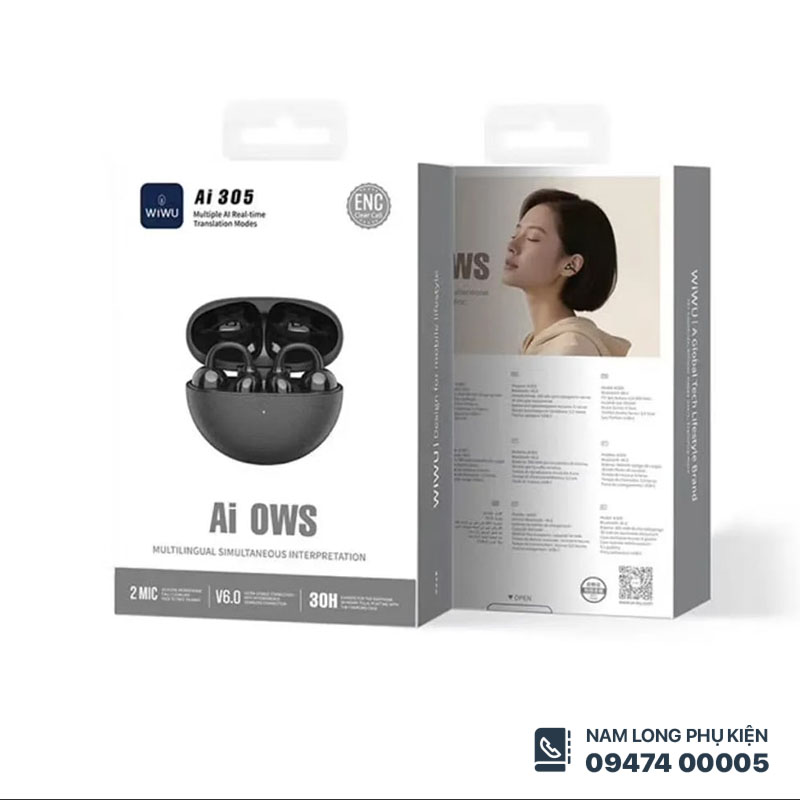 Tai nghe bluetooth không dây WiWU OWS Ai305 – Nam Long Mobile